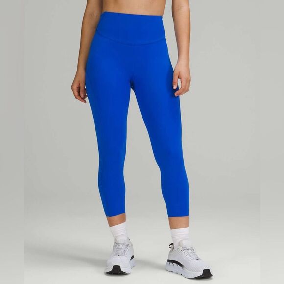 lululemon athletica Pants - Lululemon Blue Base Pace HR Tight Cropped Crop Length 23” Women's Size 14 Royal